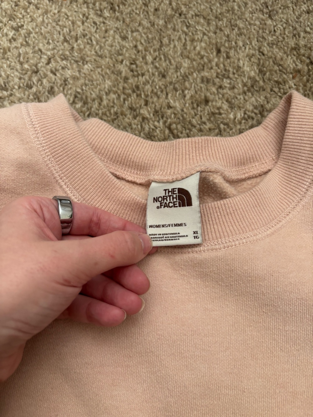 The North Face Women's Crewneck Sweatshirt in Blush Pink